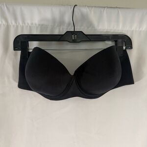 Soma Vanishing Strapless Bra Women's 38D Black Padded Underwired Hook Eye